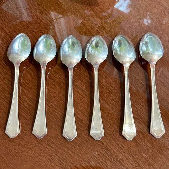 Vintage Oneida Community Par Plate Ashley / Vernon Tea Spoons set of 6 - Picture 8 of 16